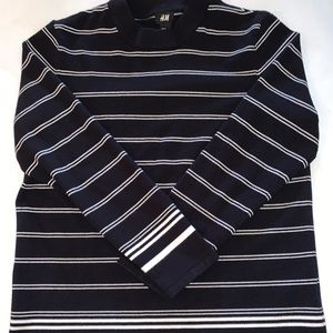 H&M black and white striped long sleeve
